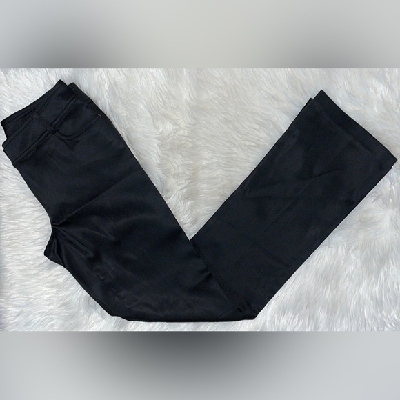 Cache Flared Pants black satin like material size 2 - Picture 1 of 6